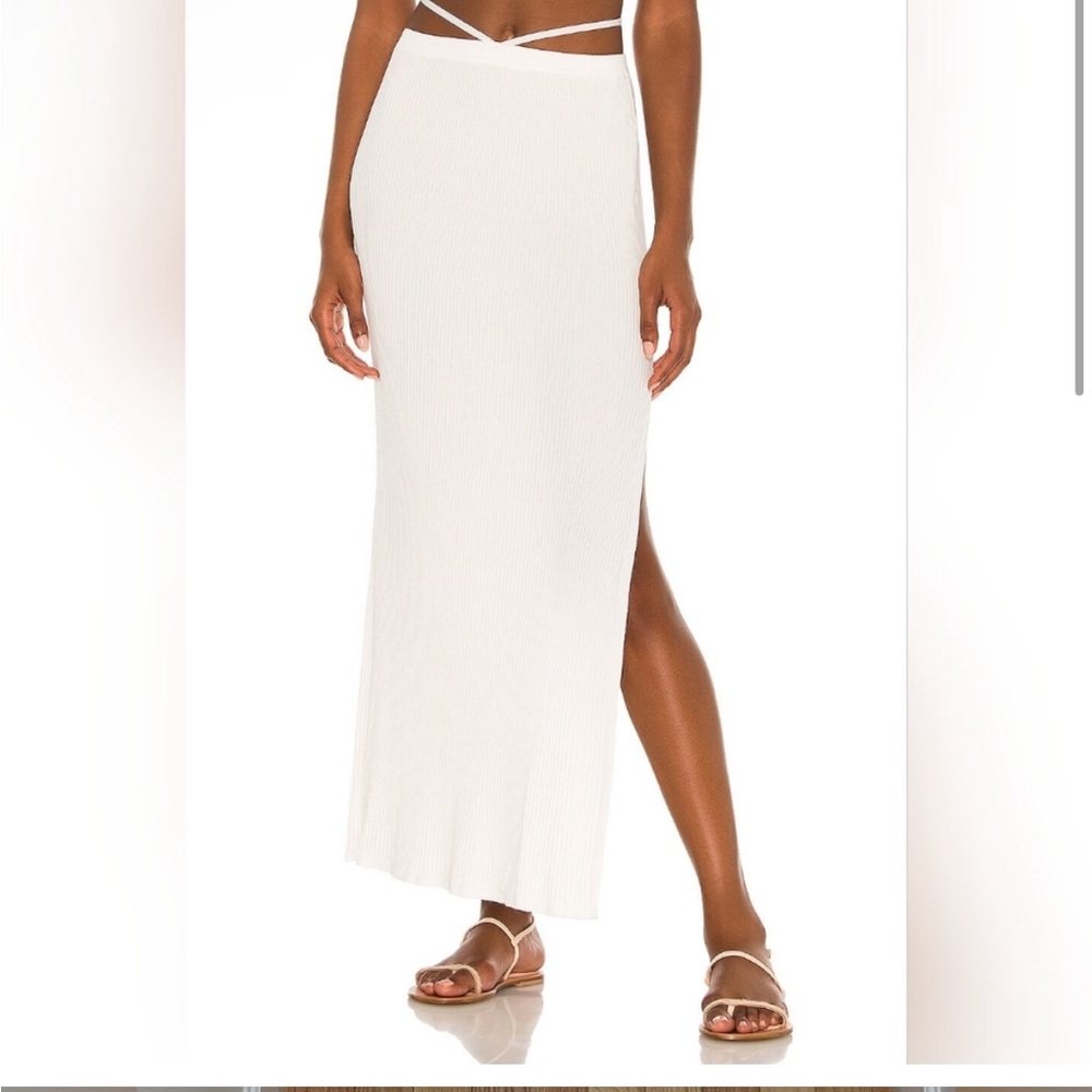 Devon Windsor Long White Skirt